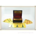 Customize 24k Karat Gold Plated Playing Cards With Wood Gift Box And Certificate